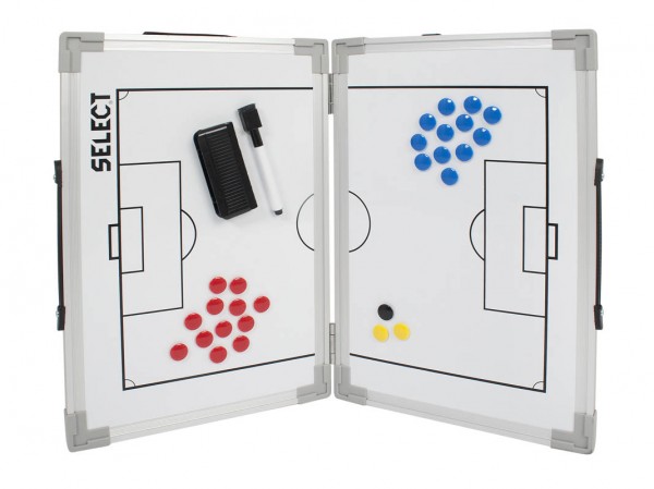 Faltbare Taktiktafel Aluminium Fußball weiß 60 x 45 cm