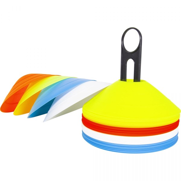Trainingshütchen Set orange/aqua/gelb/grün