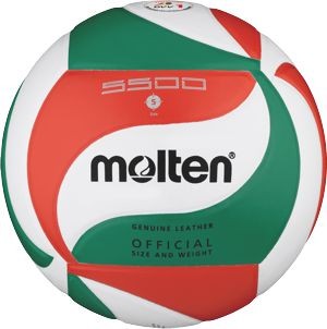 Volleyball V5M5500 Weiß/Grün/Rot 5