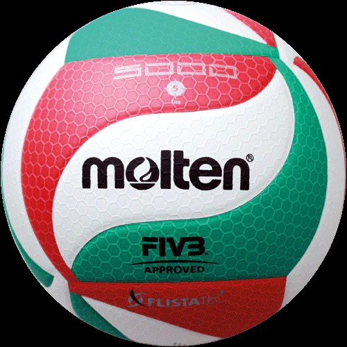 Volleyball V5M5000 Weiß/Grün/Rot 5